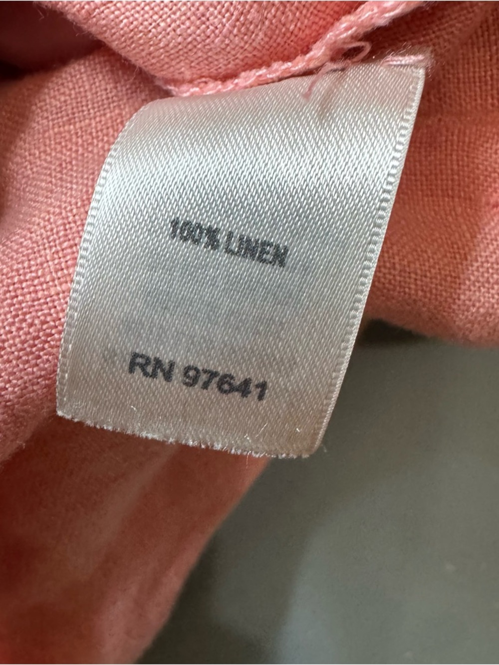 J. Jill 100% Linen Button Front Tank Top Coral Pink Eyelet Trim Size Medium - Picture 8 of 10